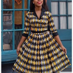 Pin Up Girl Clothing Harlequin Dress M Worn Once